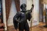 Bronze figure holding a torch in a room of the Pena Palace