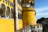 Yellow arcade and round tower on the Pena terraces